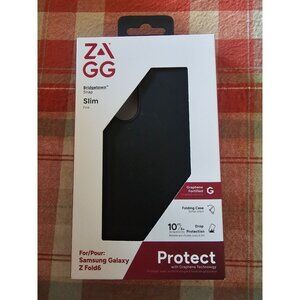 Zagg Bridgetown Snap Slim Phone Case for Samsung Galaxy Z Fold6 Black.